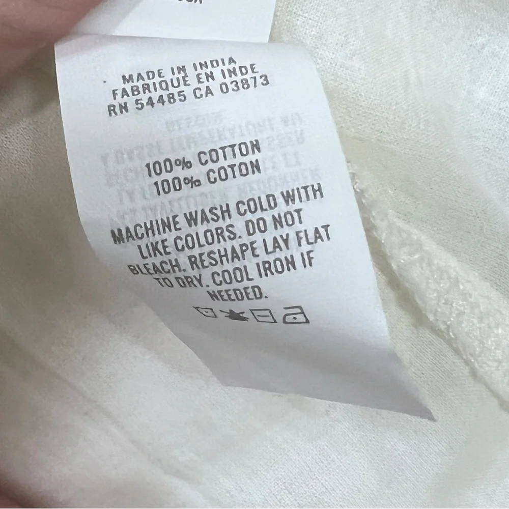 Aerie White Cottagecore Puff Sleeve Mini Dress Size XL - Picture 6 of 8